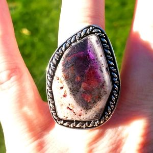 New Super 7 Amethyst 925 Silver Ring.